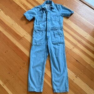Everlane Short Sleeve Denim Coverall Jumpsuit 4